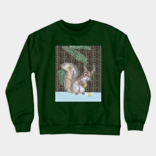 Squirrel Eating Nuts Crewneck Sweatshirt